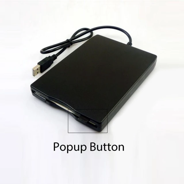 Alt view image 2 of 2 - Portable USB External Floppy Disk Drive 1.44 MB High Density FDD Diskette Reader Writer Plug And Play USB Bus Powered Data Transfer Storage Device For Laptop Desktop PC Computer Backup 3.5 Inch