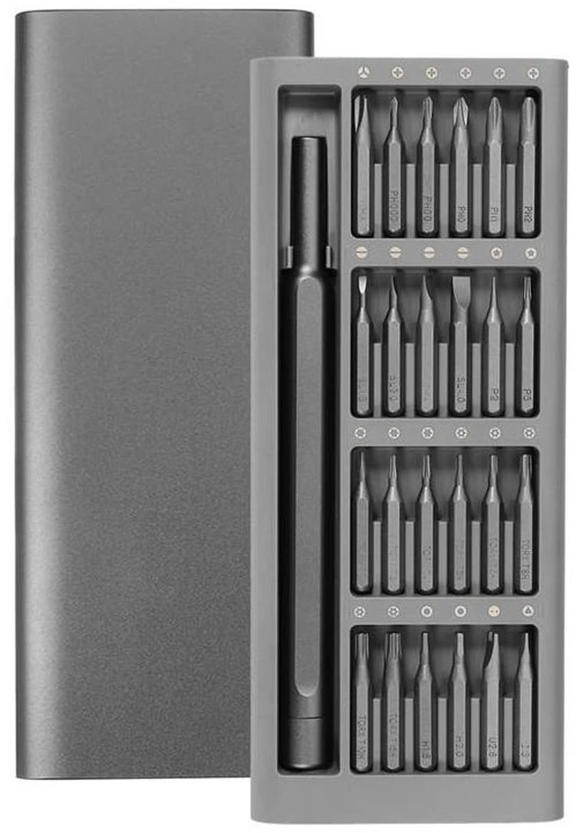 Main image of Professional Manual Multi Purpose Precision Screwdriver Set Hardware Hand Tools Kit S2 Alloy Steel Driver Bits Aluminium Handle Storage Case Box For PC Laptop Phone Electronics Repair 24 in 1
