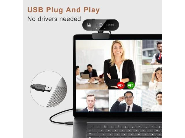 Alt view image 5 of 5 - W66 2K USB Web Camera 2K QHD Autofocus Webcam Automatic Focus High Definition Video Cam Plug And Play Computer Desktop Laptop Notebook Screen Clip Mount For Online Classes Video Streaming PC
