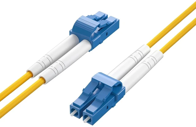Alt view image 4 of 5 - LC to LC Fiber Optic Patch Cable - OS2 Single Mode Duplex (SMF), 10G/40G/100G Network Jumper, LSZH 9/125m, 0.2m (7.9 Inch), Yellow