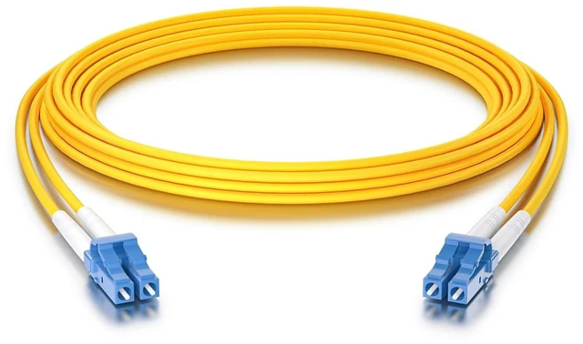 Alt view image 5 of 5 - LC to LC Fiber Optic Patch Cable - OS2 Single Mode Duplex (SMF), 10G/40G/100G Network Jumper, LSZH 9/125m, 0.2m (7.9 Inch), Yellow