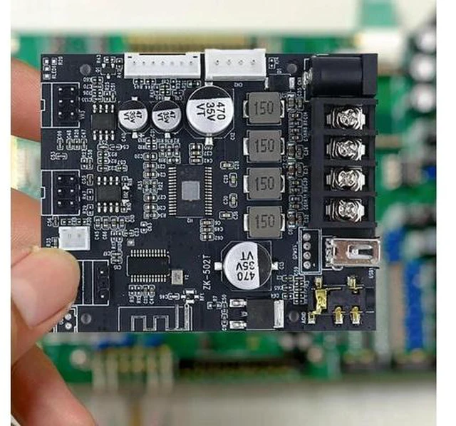 Alt view image 4 of 6 - ZK-502T Bluetooth Amplifier Board 50W+50W 2.0Channel TPA3116D2 With Dual Mic Echo/Subwoofer Output Digital Power Amplifier Board