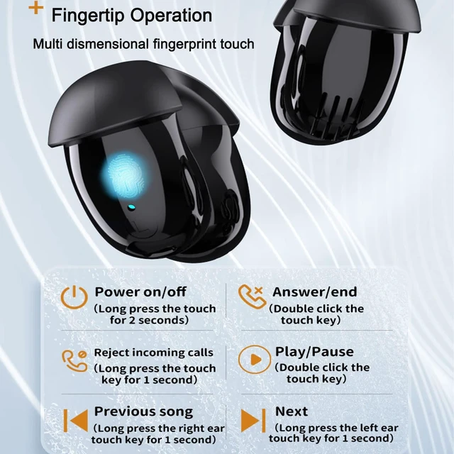 Alt view image 3 of 5 - Open Ear Clip-On Wireless Earbuds - Bluetooth 5.3 Air Conduction Headphones, Directional Audio, Built-in Mic, Type-C, Black