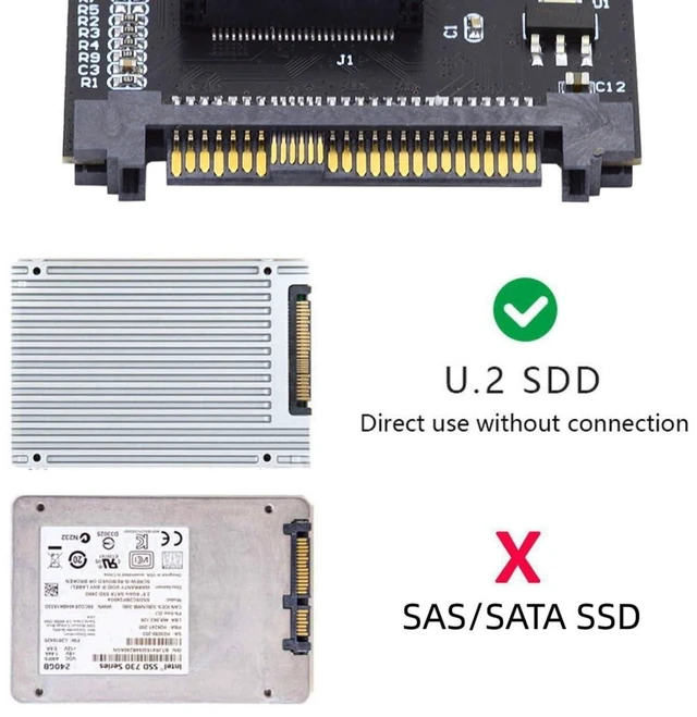 Alt view image 2 of 7 - EDSFF E1.S to U.2 SFF-8639 Host Adapter - NVMe PCIe Enterprise SSD Converter, Supports 9.5mm/15mm/25mm 1U Short Drives