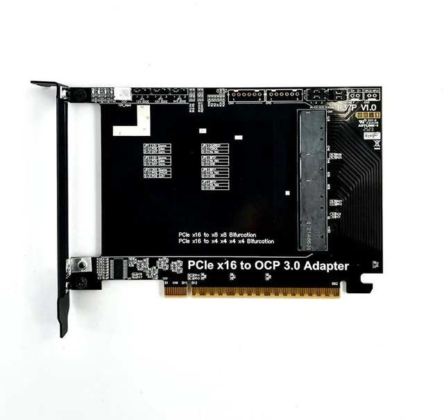 Alt view image 6 of 7 - PCIe 5.0 x16 to Gen-Z 4C+ (SFF-TA-1002) Adapter Card - OCP NIC 3.0 Network Expansion, Requires Motherboard Bifurcation, Gen5 128GB/s