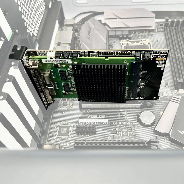 Alt view image 5 of 7 - PCIe 5.0 x16 to Gen-Z 4C+ (SFF-TA-1002) Adapter Card - OCP NIC 3.0 Network Expansion, Requires Motherboard Bifurcation, Gen5 128GB/s
