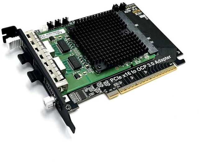 Alt view image 7 of 7 - PCIe 5.0 x16 to Gen-Z 4C+ (SFF-TA-1002) Adapter Card - OCP NIC 3.0 Network Expansion, Requires Motherboard Bifurcation, Gen5 128GB/s