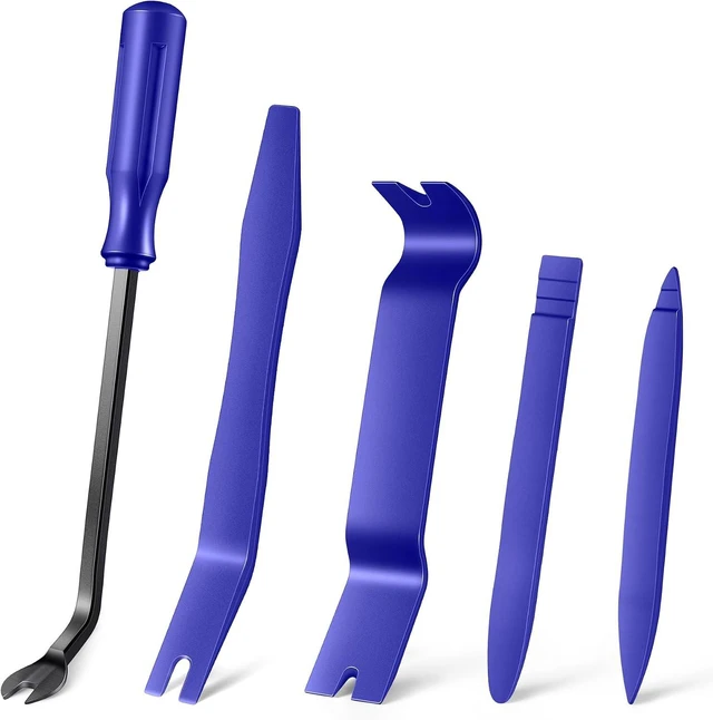 Main image of Car Upholstery Removal Hand Tool Kit Automotive Interior Door Panel Clip Fastener Pry Set Scratch Free Plastic Trim Molding Disassembly Equipment For Vehicle Installer Maintenance Work 5 Pieces