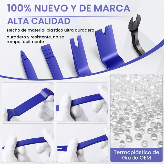 Alt view image 6 of 6 - Car Upholstery Removal Hand Tool Kit Automotive Interior Door Panel Clip Fastener Pry Set Scratch Free Plastic Trim Molding Disassembly Equipment For Vehicle Installer Maintenance Work 5 Pieces