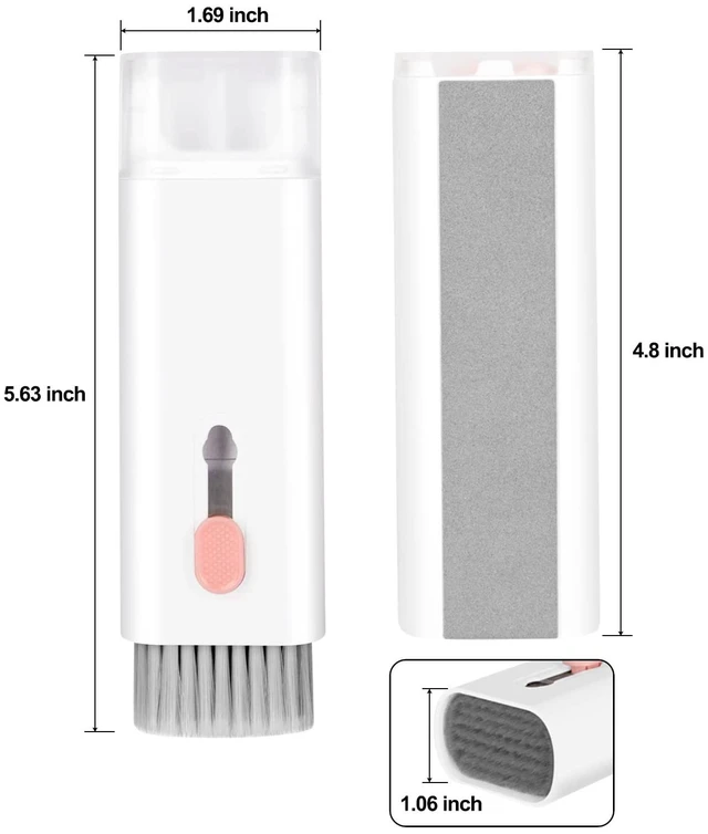 Alt view image 5 of 6 - 7-in-1 Electronic Cleaning Kit - Mechanical Keyboard Brush & Keycap Puller, TWS Earbud Cleaning Pen, Screen Wiper Multi-Tool, Pink