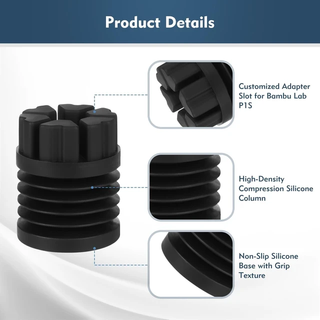 Alt view image 3 of 7 - Upgraded Anti-Vibration Rubber Feet - Shock Absorbing Damping Pads for High-Speed CoreXY 3D Printers, Noise Reduction, 4-Pack