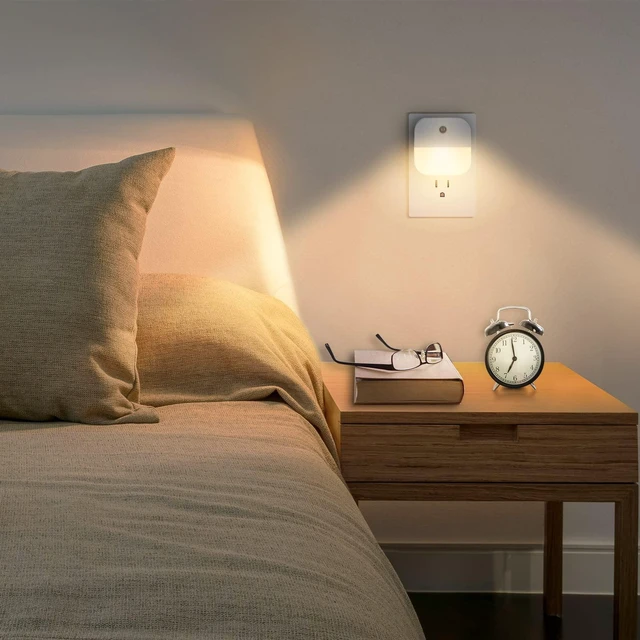 Alt view image 6 of 7 - LED Plug-in Night Light - Automated Dusk-to-Dawn Photocell Sensor, 3000K Warm White, Outlet-Friendly Design, 4-Pack