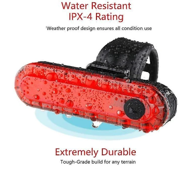 Alt view image 3 of 5 - Rechargeable Bike Tail Light Rear Bicycle Lamp USB Power Waterproof 240 Degree Daytime Visible High Visibility Safety Warning Equipment For Mountain Road Cycling Night Riding Red 2 Pack