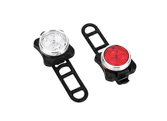 Alt view image 3 of 5 - Rechargeable Bike Light Set Bicycle Lamp USB Power Super Bright Waterproof 4 Lighting Modes High Visibility Warning Equipment For Outdoor Mountain Cycling Night Riding Front And Back Black