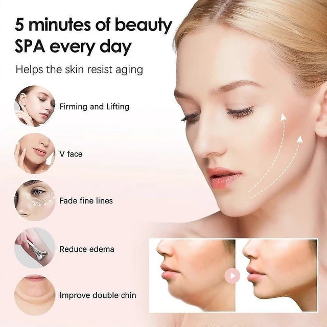 Alt view image 4 of 5 - Electric Microcurrent Facial Beauty Device Rechargeable Face Massager Portable Skincare Instrument Skin Firming Tightening Lifting Tool For Home SPA Personal Neck Care Routine Women White