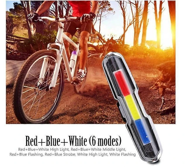 Alt view image 2 of 5 - Super Bright LED Bike Tail Light Rear Bicycle Lamp Flashing Visual Strobe Indicator 5 Illumination Modes High Visibility Safety Warning Accessory Equipment For Outdoor Mountain Night Riding Trip Black