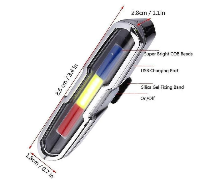 Alt view image 3 of 5 - Super Bright LED Bike Tail Light Rear Bicycle Lamp Flashing Visual Strobe Indicator 5 Illumination Modes High Visibility Safety Warning Accessory Equipment For Outdoor Mountain Night Riding Trip Black