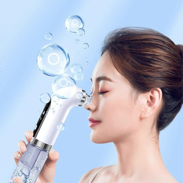 Alt view image 2 of 5 - Super Micro Bubble Blackhead Remover Vacuum Tool Electric Pore Cleanser Acne Comedo Extractor Machine 6 In 1 Device 3 Suction Levels USB Charging For Daily Facial Skin Care Deep Cleaning Spa White