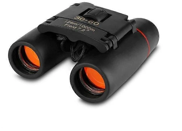 Main image of 30x60 Compact Binoculars High Power Zoom Optics Portable Folding Field Glasses Clear Vision Telescope Dual Lens Magnification Instrument Pocket Size Device For Bird Watching Travel Sightseeing Black