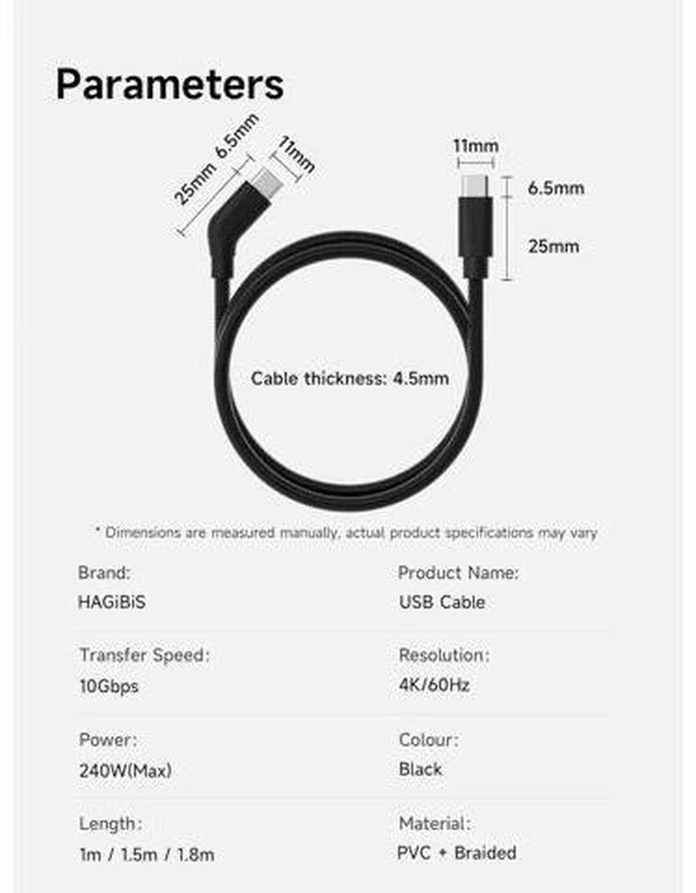 Alt view image 5 of 7 - AR Smart Glasses USB C Cable 10Gbps 4K 60Hz 240W PD Power Supply Data Fast Charging Type C Cord Wedge Joint Ultra Slim Flexible Replacement Wire For Wearable Video Gaming Headset Display 4 9 Feet