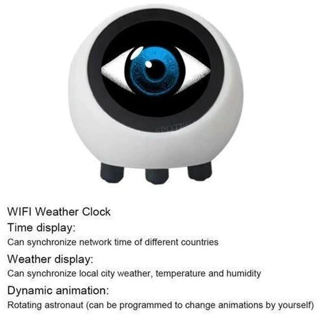 Alt view image 3 of 3 - ESP32-S3 N16R8 AI DeepSeek XiaoZhi AI Interactive AI Voice Chat Robot Development Board 1 28 Inch LCD Screen Display Wireless Module Smart Astronaut Clock For Home Office Tabletop Desktop Ornament