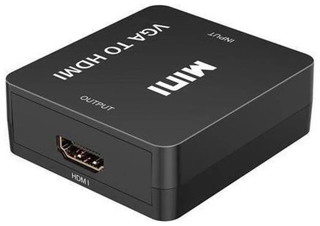 Alt view image 2 of 7 - VGA To HDMI Female To Female Adapter Cable Video Converter Cord With USB Power Connector And 3 5mm Stereo Audio Port Support High Definition HDTV For PC Laptop Desktop Mac Monitor Projector Black