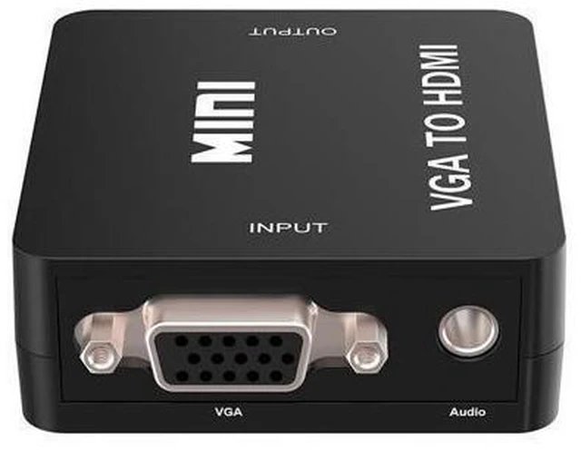 Alt view image 4 of 7 - VGA To HDMI Female To Female Adapter Cable Video Converter Cord With USB Power Connector And 3 5mm Stereo Audio Port Support High Definition HDTV For PC Laptop Desktop Mac Monitor Projector Black