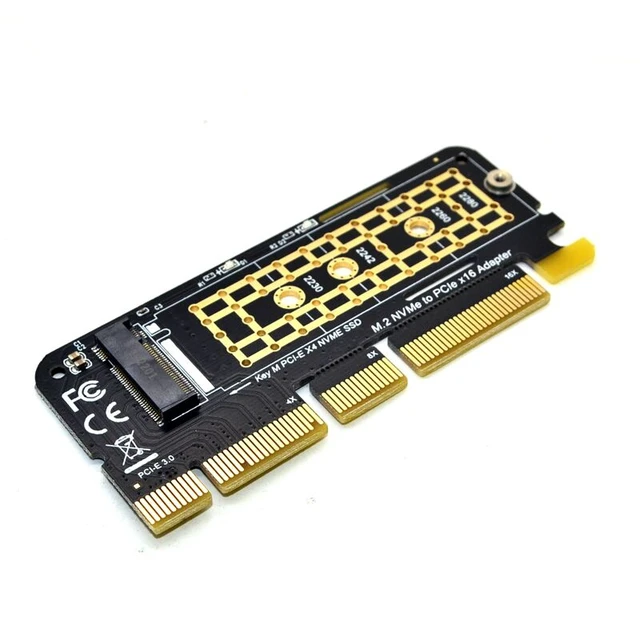 Alt view image 6 of 7 - M.2 NVMe SSD To PCIe Adapter Card PCI Express X16 X8 X4 Slot Expansion Riser Card NVMe M2 Solid State Drive Host Controller Internal Interface Converter For Desktop PC Computer Storage Upgrade