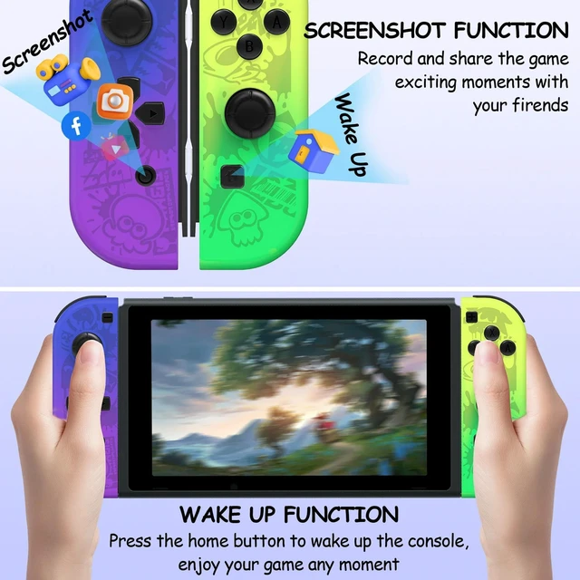 Alt view image 3 of 7 - Wireless Game Controller for Switch / OLED / Lite Consoles, Bluetooth Pro Gamepad with 6-Axis Gyro Motion, Adjustable Dual Vibration, One-Key Wake-Up, Turbo & 600mAh Battery