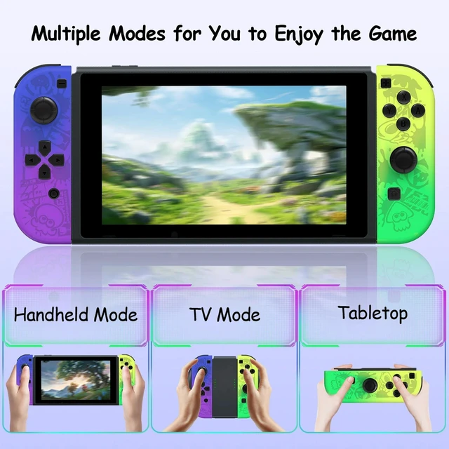 Alt view image 6 of 7 - Wireless Game Controller for Switch / OLED / Lite Consoles, Bluetooth Pro Gamepad with 6-Axis Gyro Motion, Adjustable Dual Vibration, One-Key Wake-Up, Turbo & 600mAh Battery