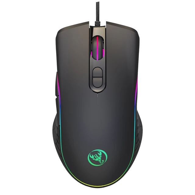 Alt view image 7 of 7 - Wired RGB Gaming Mouse, Ergonomic Optical USB Mouse with 6400 DPI Sensor, 7 Programmable Macro Buttons & Dynamic Chroma Backlight for PC, Laptop, Gamer Workstation