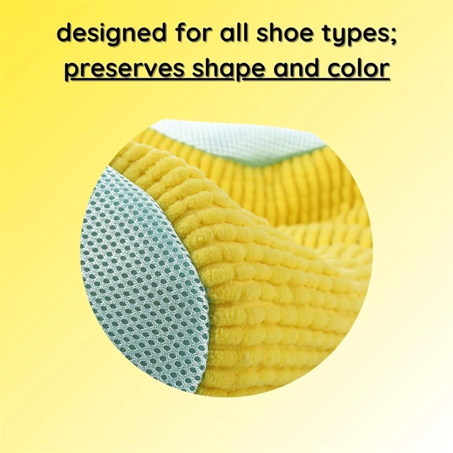 Alt view image 6 of 7 - 2-Pack Mesh Shoe Laundry Bag for Washing Machine, Honeycomb Thickened Sneaker Wash Bag with Auto-Lock Zipper & Elastic Guard, Reusable Protector for Shoes up to Men's Size 12