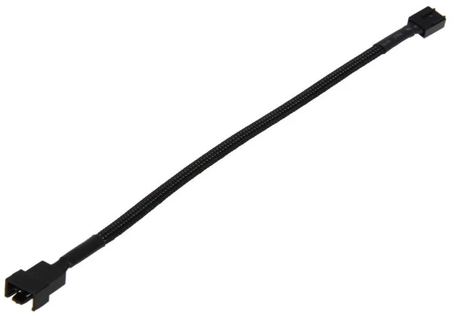Alt view image 2 of 4 - 5-Pack 4-Pin PWM Fan Extension Cable (25cm / 9.8"), High-Density Black Braided TX4 CPU & Case Fan Power Cable, Male to Female Wire Backward Compatible with 2-Pin & 3-Pin Fans