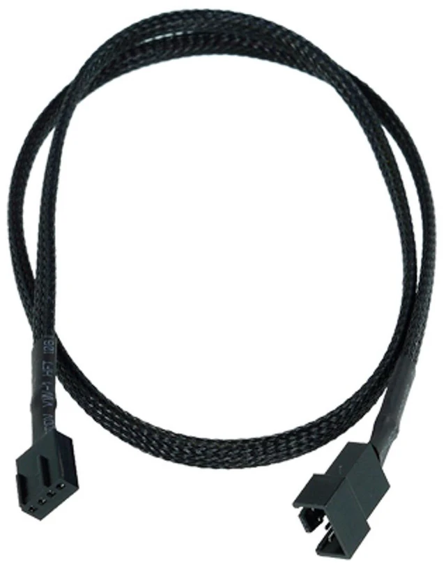 Alt view image 3 of 4 - 5-Pack 4-Pin PWM Fan Extension Cable (25cm / 9.8"), High-Density Black Braided TX4 CPU & Case Fan Power Cable, Male to Female Wire Backward Compatible with 2-Pin & 3-Pin Fans