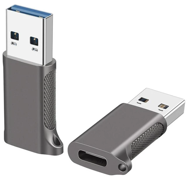 Alt view image 2 of 7 - USB-A Male to USB-C Female Adapter (USB 3.2 Gen 2), Double-Sided 10Gbps High-Speed Data Sync & Fast Charging Type-C Converter with Headset Audio Support, Aluminum Dongle (1-Pack)
