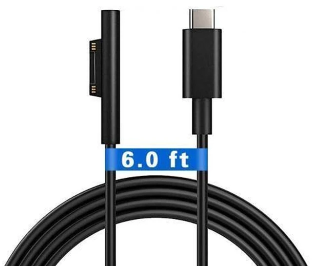 Main image of USB-C to Surface Connect Charging Adapter (Requires 15V/3A 45W+ PD Charger), Type-C Fast Charge Cable for Surface Pro, Go & Laptop