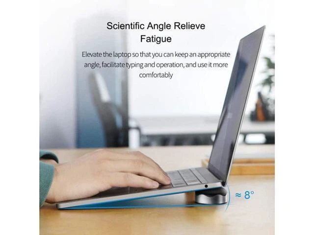 Alt view image 2 of 7 - Magnetic Laptop Stand Feet (2-Pack), Portable Invisible Riser Pads for Ergonomic Typing & Passive Cooling, Aluminum (No Fan)
