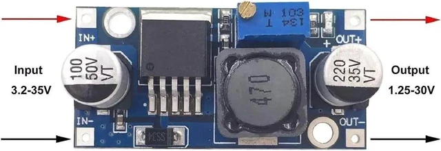 Alt view image 6 of 6 - LM2596s DC to DC Buck Converter Step Down Module 3A Adjustable Voltage Regulator 3.2V 35V Input 1.25V 35V Output 1 Pack Power Supply Board for DIY Electronic Maker Project LED Drive Battery Charge