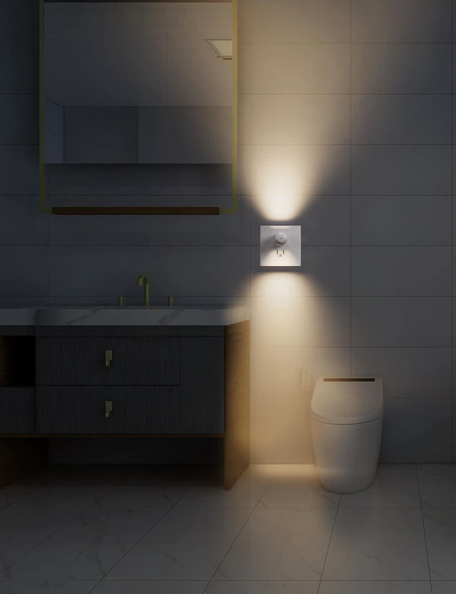 Alt view image 5 of 7 - 2-Pack Plug-in LED Night Light, Dusk to Dawn Photocell Sensor Wall Outlet Lamp (3000K Soft White) for Bedroom & Nursery