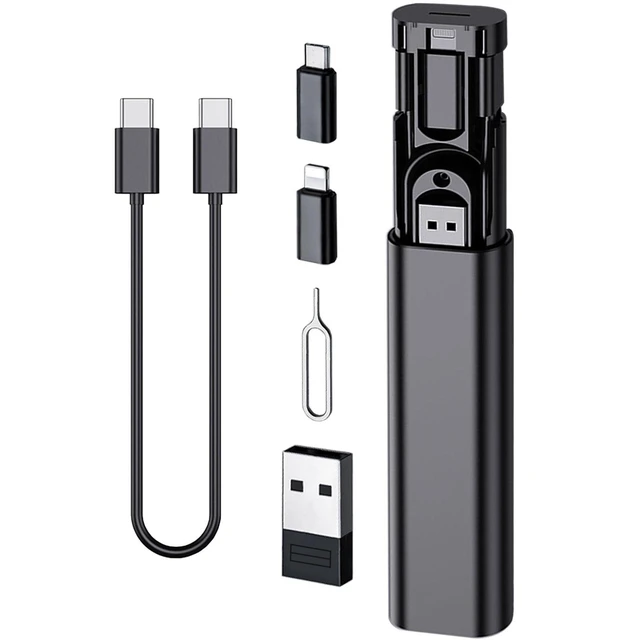 Main image of 60W PD All in One Multi USB Charging Adapter Cable Cord Kit Box Type C to USB A Micro 8 Pin Converter Fast Data Transfer Connector Storage Case for Travel Business Mobile Phone Tablet Laptop PC