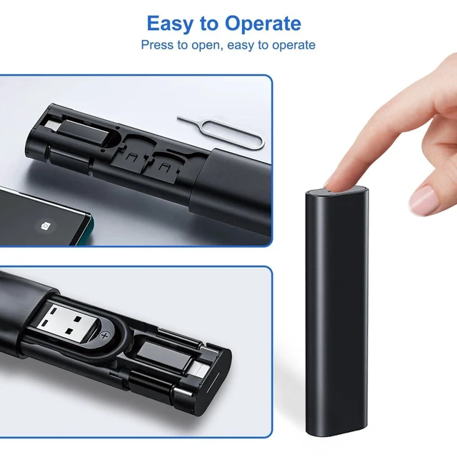 Alt view image 7 of 7 - 60W PD All in One Multi USB Charging Adapter Cable Cord Kit Box Type C to USB A Micro 8 Pin Converter Fast Data Transfer Connector Storage Case for Travel Business Mobile Phone Tablet Laptop PC