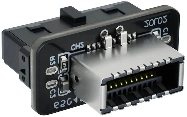 Main image of Motherboard 19 Pin to Type E Adapter USB 3.0 3.2 Gen 2 Vertical Converter Internal Expansion Socket 10Gbps Type C Receptacle Port Extension Board for PC Desktop Computer Chassis Front Panel Setu