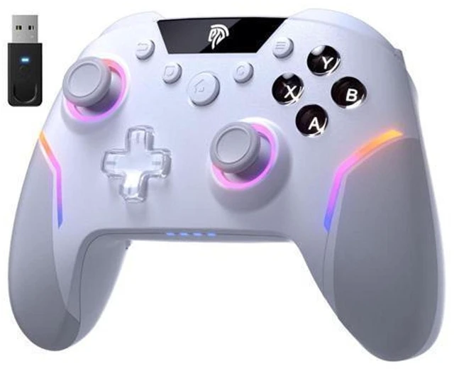 Main image of EasySMX X20 Wireless Gaming Controller RGB Backlit 2 Stage Hall Effect Stick 1000Hz Polling Rate 6 Axis Gyro Mechanical Buttons Gamepad Joystick Pad Compatible with PC Switch Steam Android Devices