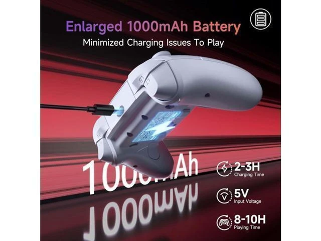 Alt view image 7 of 7 - EasySMX X20 Wireless Gaming Controller RGB Backlit 2 Stage Hall Effect Stick 1000Hz Polling Rate 6 Axis Gyro Mechanical Buttons Gamepad Joystick Pad Compatible with PC Switch Steam Android Devices