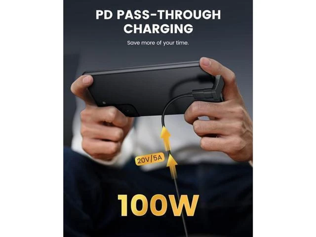 Alt view image 3 of 7 - 180 Degree Angle USB C Adapter U Shape Type C Male to Female Connector PD 100W 10Gbps Fast Charging Data Transfer Converter Extender Plug for Handheld Console Smartphone Tablet Laptop PC 2 Pack