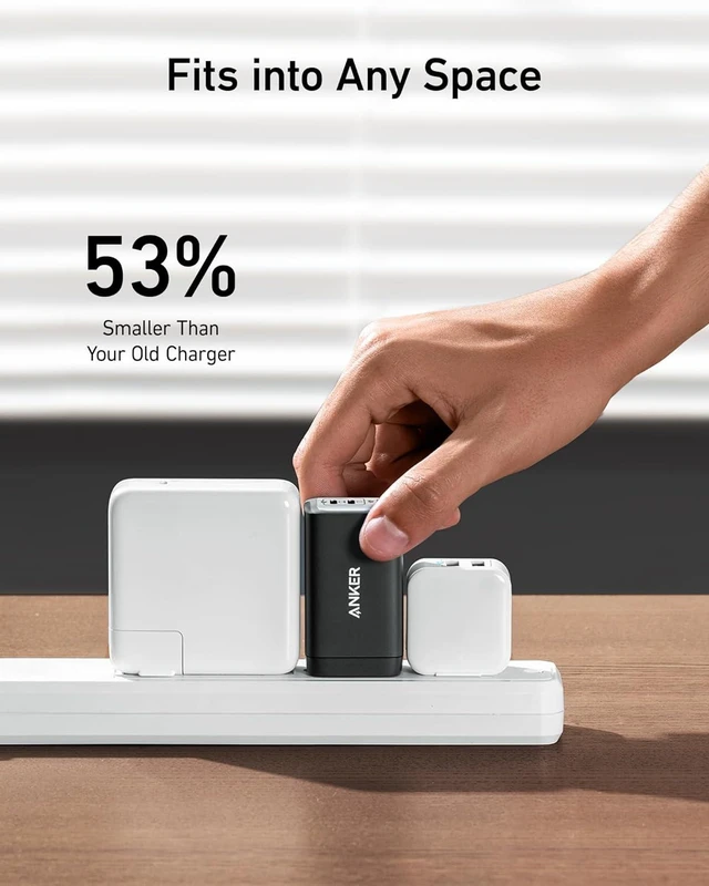 Alt view image 3 of 7 - Nano 65W USB C Charger Block PPS 3 Port Fast Quick Charging Station Compact Foldable Wall Plug Power Adapter High Efficiency Travel Type C Brick for MacBook iPad Pro Galaxy S24 iPhone 16 15
