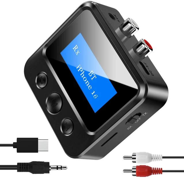 Main image of Bluetooth 5.3 Audio Receiver for Home Stereo, Wireless Hi-Fi Music Adapter with RCA L/R & 3.5mm AUX Outputs, TF Card Playback & Low Latency for Vintage Amplifier & Speakers