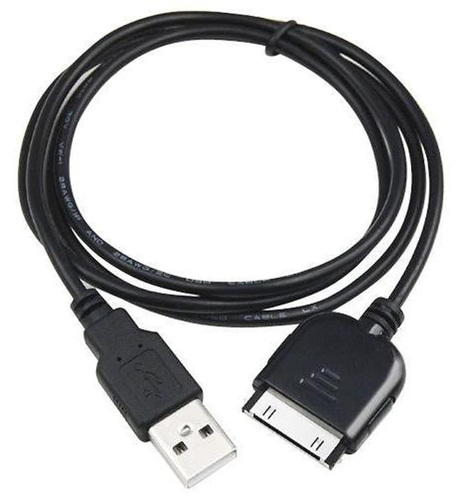 Main image of USB Data Sync & Charging Cable (3.3ft / 1M), 2-in-1 USB-A to Multi-Pin Replacement Cord for Fuze, View & Connect MP3 Music Players, Black