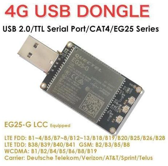 Alt view image 2 of 5 - 4G LTE Industrial USB Dongle with EG25-G Cat 4 Module, Global Frequency Bands, Integrated GPS / GNSS, Nano SIM Card Slot for Embedded PC & IoT Routers