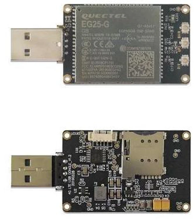 Alt view image 5 of 5 - 4G LTE Industrial USB Dongle with EG25-G Cat 4 Module, Global Frequency Bands, Integrated GPS / GNSS, Nano SIM Card Slot for Embedded PC & IoT Routers